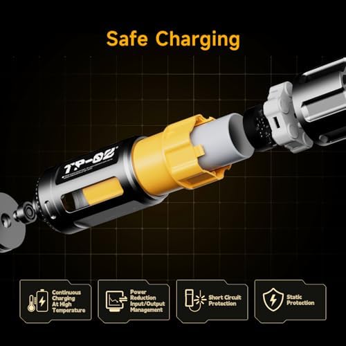 Revolutionary 20 W Portable Charger – 5000 m Ah Compact Power Bank with Unique Revolver-Style Design for i Phone 16/15 & Samsung S24 – Sleek Metal Cylinder in Luxurious Gold – Perfect Travel Companion with Enhanced Safety Features – Lightweight, Stylish, and Reliable Charging Solution – Backed by 2-Year Warranty for Ultimate Peace of Mind