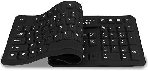 Sungwoo Portable Waterproof Rollup Silicone USB Keyboard – Full-Size Versatility for PC, Laptop & Notebook Users, Easy Storage & Seamless Compatibility, Ideal for On-the-Go Professionals and Students