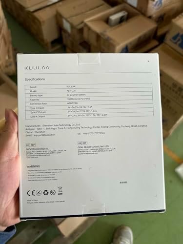 Kuulaa Dual 10000 m Ah Power Bank 22.5 W PD – Fast Charging Portable USB-C Charger with LED Display for i Phone 16/15/14 Pro/Plus & Samsung S24 Ultra – Slim, Airplane-Approved Metal Shell for Ultimate Travel Convenience and Enhanced Device Compatibility