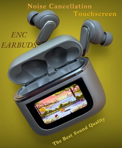 Revolutionize Your Sound Experience with Advanced ENC Wireless Earbuds: Premium Noise-Cancellation, V8 Chip for Stellar Connectivity, IPX7 Waterproof Protection, Touchscreen Controls, and Effortless Compatibility with Android & i OS Devices – Ideal for Fitness Enthusiasts and Busy Lifestyles