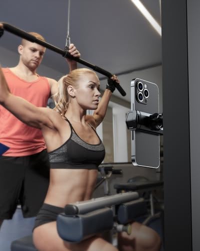 Revolutionize Your Workout with the 360° Rotatable Gym Magnetic Phone Holder – N55 Super Magnet for Secure Smartphone Stability (4-7 Inch) – Effortless Access to Fitness Tracking and Video Guidance