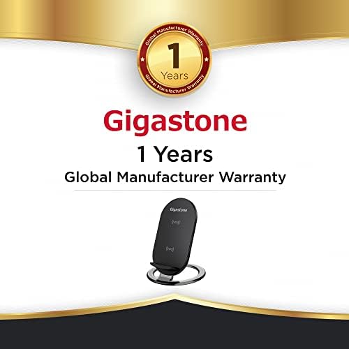 Gigastone 10 W Fast Wireless Charging Station – Dual Coil Charger for i Phone 14/13/12/11/Pro/Max/X/Xs/XR/8/8 Plus & Qi-Compatible Android Devices – Sleek Non-Slip Stand for Effortless Home or Office Charging Solutions