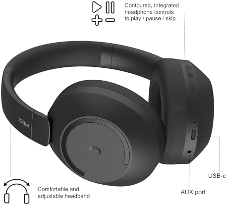 Discover Premium Sound with MIXX Stream Q C2 Over-Ear Wireless Headphones – Enjoy 25-Hour Battery Life, Effortless Bluetooth Connectivity, and Ergonomic Foldable Design for On-the-Go Listening, All Wrapped in a Chic Black Finish