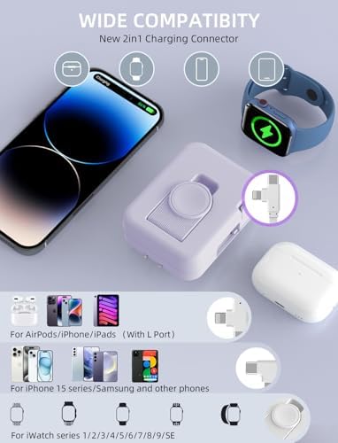 Compact 36 W 2-in-1 i Phone and Apple Watch Travel Charger – High-Speed Retractable Wall Charging Solution for i Phone 11 to 16 and All Apple Watch Models – Ideal for Mobile Professionals and Adventurers on the Go