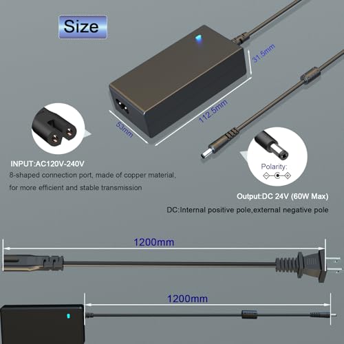 Ultimate 24 V AC/DC Power Supply Adapter for Logitech G-Series Racing Wheels – Reliable Charger for G920, G29, G25, G27, G923, G940 & Driving Force GT – Enhance Your Gaming Experience with Stable Performance and Superior Compatibility