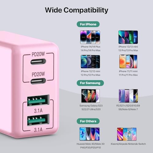 Revolutionize Your Charging Routine with Our 4-Port USB Wall Charger – Ultra-Fast QC 3.0 Adapter for i Phone 12-15, LG, Google Pixel & More – Compact, Reliable Power Solution for Home and On-the-Go Charging