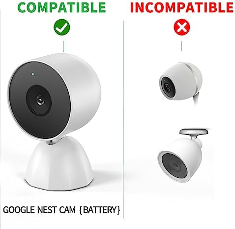 Wired Charging Stand for Google Nest Cam Battery – 9.8 Feet Cable Base for Seamless Power & Enhanced Security – Stylish White Design for Smart Home Setup – Reliable Accessory for Nest Cam Battery Users