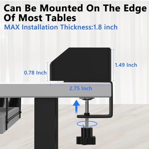 Revolutionize Your Workspace with the Desk Clamp Power Strip Featuring 4 AC Outlets and 4 USB Ports, Including PD 20 W Fast Charging – 10 FT Extension Cord for Ultimate Flexibility, Surge Protection, and Sleek Design for Office Efficiency in White
