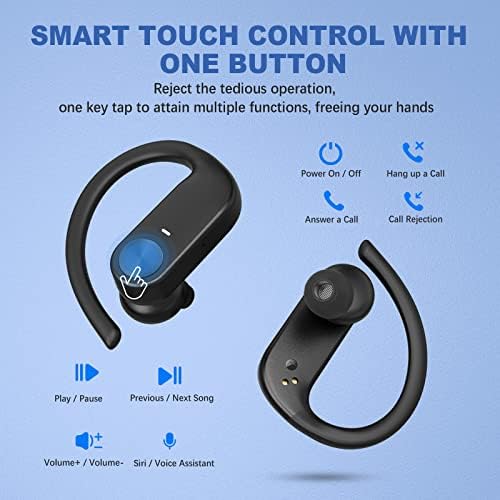 Unleash Your Sound with BEBEN Wireless Earbuds – 40-Hour Playtime & 8-Hour Continuous Playback, IPX6 Waterproof with Superior Stereo Audio, Ergonomic Fit, and Built-in Microphone for Seamless i OS & Android Compatibility – Ideal for Active Lifestyles and Sports Enthusiasts