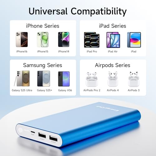 Pilot 4 GS 12000 m Ah Fast Charging Power Bank – Dual 3 A Output Portable Charger for i Phone 11-16 & More – Stylish Silver Design for On-the-Go Convenience and Reliable Device Protection