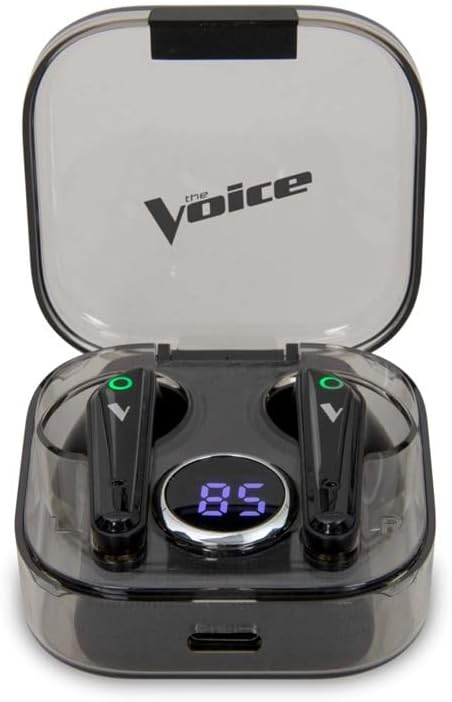 Experience the Future of Sound with Voice Duo Wireless Stereo Earbuds – Premium True Wireless Design, Integrated Mic for Seamless Calls, LCD Charging Case for Effortless Battery Monitoring, Instant Bluetooth Connectivity, Auto-Pairing for Quick Setup, Compatible with Siri & Google Assistant, i OS & Android Ready (Elegant Black) – Unmatched Audio Quality and Convenience for Every Lifestyle