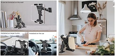Heavy-Duty OHLPRO Tablet Holder for Trucks – Versatile Drill Base Mount for i Pad & Samsung Galaxy (7″ – 11″) – Perfect for Dashboards, Desks & Commercial Vehicles – Enhanced Stability, Adjustable Viewing Angles & Easy Installation for Ultimate Road Convenience