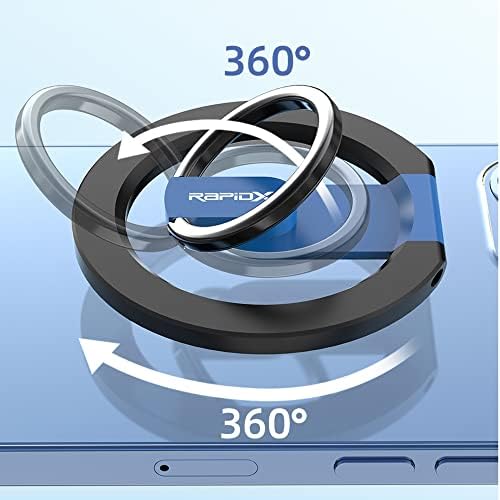 Magnetic 2-in-1 Phone Grip & Kickstand – Rapid X Snapo for i Phone 12-15 Series – Lightweight Aluminum Holder with 360° Flexibility and Enhanced Compatibility – Perfect for Hands-Free Viewing in Multiple Colors