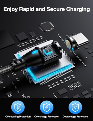 USB C to USB C Magnetic Charging Cable[3-Pack, 3.3ft/6.6ft/6.6ft], Aripps 60W/3A Fast Charging USB Type C Charger Cord Compatible with Samsung Galaxy S21/S21+ Ultra 5G, S20/S20, Pixel & More (Red-60W) – Enhanced Compatibility and Speed