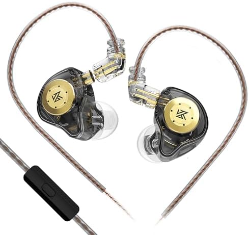 KZ EDX PRO Wired In-Ear Headphones – Premium Hi-Fi Stereo Sound with Dynamic Driver for Gaming and Audiophile Experiences, Noise-Cancelling Earbuds in Elegant White, Featuring Integrated Microphone for Crystal Clear Communication – Unmatched Comfort and Broad Device Compatibility for Elevated Listening Quality