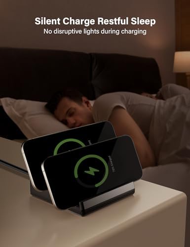 WU-MINGLU 8-Port Fast Charging Station – 80 W Multi-Device Dock with Wireless Charging, Quick Charge 3.0, and PD 20 W, LCD Display for Real-Time Status – Compatible with i Phone, i Pad, Smartphones, and Smartwatches – Ultimate Convenience and Speed for Tech Enthusiasts