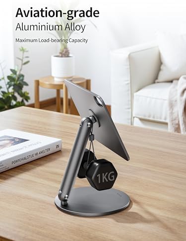 Transform Your i Pad Mini 6 (2021) Experience with LULULOOK Magnetic Stand – Ergonomic Aluminum Holder for Optimal Viewing & Drawing, Adjustable Height & Angle, Lightweight Design for Easy Portability and Versatile Portrait/Landscape Use