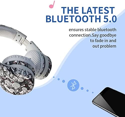 Light Blue Kids Bluetooth Headphones – Safe 93 d B Volume Limitation for Ear Protection – Foldable & Travel-Friendly Design – Built-in Microphone for Hands-Free Calls – Comfortable Wireless Headphones for Toddlers and Children – Perfect for School, Home, and Fun Activities