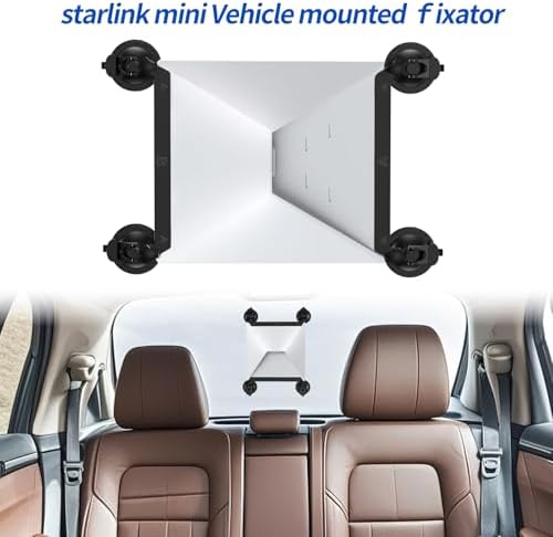 Starlink Mini Car Mount Kit – Powerful 4 Suction Cups Mounting Kit, Portable Vehicle Strong Suction Starlink Mini Secure Mounting Kit for Car Sunroof/Rear Window/Front Window/Roof – Enhanced Compatibility and Speed