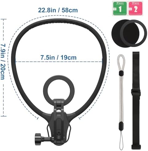 Revolutionary Magnetic Neck Mount for Smartphones – Ultimate POV Phone Holder with Anti-Vibration Chest Strap for Seamless Filming, Compatible with i Phone 12 to 16 Series – Lightweight, Adjustable Comfort for Vloggers and Adventurers