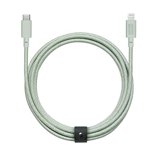 Revamp Your Charging Routine with Native Union 10 ft USB-C to Lightning Belt Cable – Ultra-Durable MFi Certified Cable for i Phone 14 Series & All Lightning Devices – Fast Charging & Data Transfer in Stylish Cosmos Finish for Enhanced Mobility and Performance