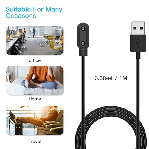 Magnetic Charging Cable for TOZO Open Ear Headphones – Ultra-Fast Replacement Charger with Enhanced Connection and Durable Design (Black) – Perfect for On-the-Go Audio Enthusiasts