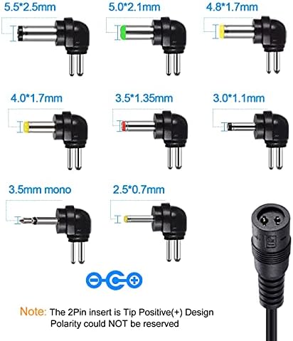 Universal 12 W Multi-Voltage AC/DC Power Adapter with 8 Interchangeable Plugs – Versatile Solution for 3 V to 12 V Electronics – Compact, Efficient, and Safe Power Supply for Home and Professional Use