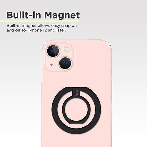 Magnetic Phone Grip Ring Stand for i Phone 16 Series – Premium Gold Kickstand Holder for Mag Safe Compatibility – Effortless Attachment for Hands-Free Streaming & Meetings – Versatile Design with Metal Stickers for Non-Mag Safe Phones – Lifetime Warranty & 30-Day Money Back Guarantee