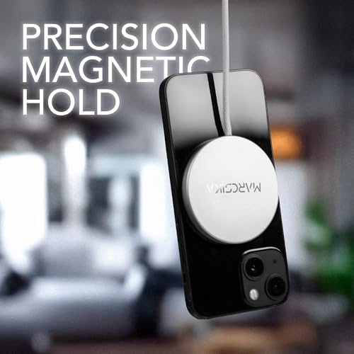 Magnetic Qi2 Certified Wireless Charger with 20 W Wall Adapter – 15 W Fast Charging Solution for i Phone 12-16, Featuring 5 ft Extra-Long Braided USB-C Cable for Enhanced Reliability and Portability