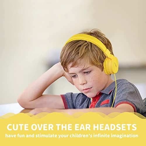Premium ONTA Kids Headphones – Comfortable Noise-Canceling On-Ear Headset for Young Learners | Durable Wired Earphones Designed for School, Travel, and Home | Perfect Fit for i Pads, Smartphones, and Laptops | Unmatched Sound Quality for Ages 3+