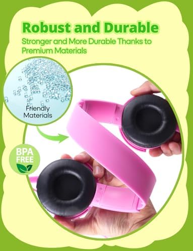 Premium Dual Pack Kids’ Classroom Headphones – Foldable & Swivel Design for Ultimate Portability – High-Definition Stereo Sound with 3.5 mm Jack – Comfortable Over-Ear Fit in Eye-Catching Blue & Pink – Robust Wired Headphones Tailored for K-12 Learning Environments