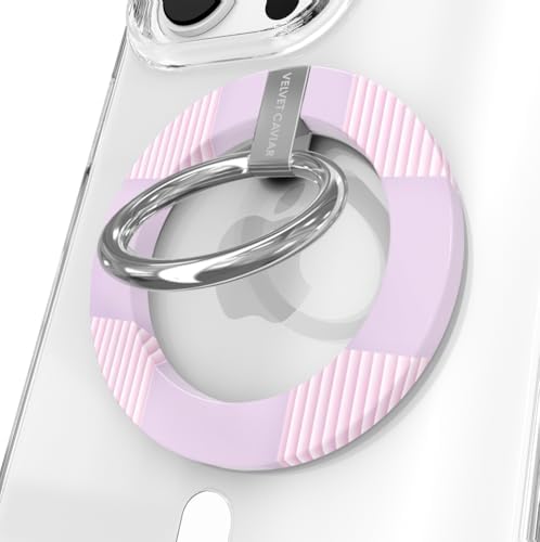 Transform Your i Phone 16, 15, 14, 13, 12 with VELVET CAVIAR’s Amethyst Purple Leopard Mag Safe-Compatible Grip – Stylish Magnetic Ring Holder & Adjustable Stand for Effortless Hands-Free Viewing, Secure Texting, and Enhanced Usability – Elevate Your Mobile Experience with Durable, Lightweight, and Customizable Accessory