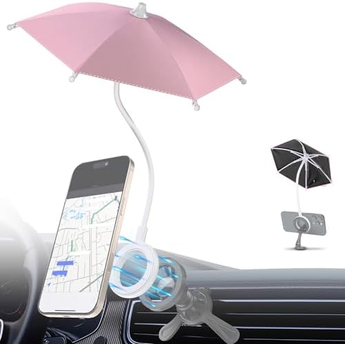Magnetic Cell Phone Umbrella for Sun,Universal Cute Phone Sunshade Shield Cover with 360°Adjustable & Rotatable Phone Ring,Outdoor Anti-reflective Phone Sun Visor for Magsafe Cell Phone/Android/Kindle – Enhanced Compatibility and Speed