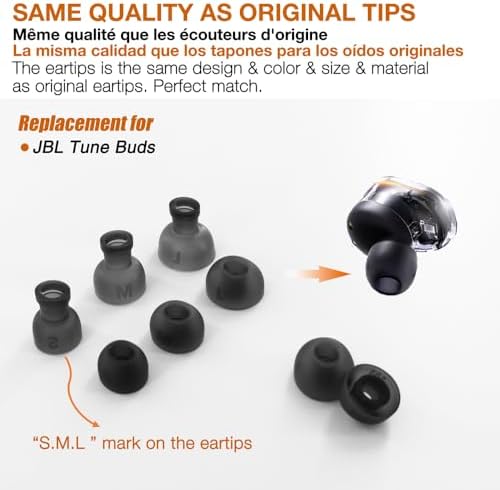 Upgrade Your JBL Tune Buds with Premium Silicone Eartips – 12 Pack in Stylish Purple for Unmatched Comfort and Enhanced Sound Isolation, Perfect Fit for Every Ear Shape