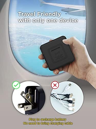 Gigastone 10,000 m Ah 3-in-1 Qi Wireless PD Power Bank with AC Plug – Fast Charging Solutions for i Phone & Android – USB-C PD 20 W, USB-A QC3.0 18 W, Qi 15 W Compatibility – Global Voltage for International Use – Sleek & Portable Design for On-the-Go Charging