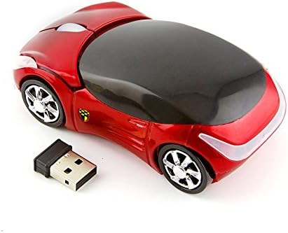 Vibrant Pink Car-Shaped Wireless Mouse for Small Hands – 2.4 GHz Ergonomic Optical Gaming Mouse with USB Receiver – Perfect for Kids, PC, and Laptop Use – Fun and Functional Computer Accessory