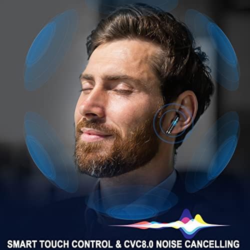 Next-Gen Bluetooth 5.4 Wireless Earbuds – Unleash Hi-Fi Stereo Sound with 40-Hour Battery Life, Superior Call Clarity from 4 ENC Mics, IP7 Waterproof Rating, and Fast USB-C Charging with LED Indicator for Ultimate Comfort and Longevity