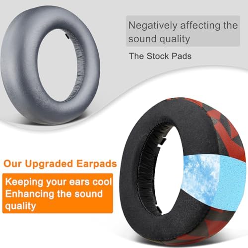 SOULWIT Premium Cooling-Gel Earpads for Sony PS5 Pulse 3 D Wireless Headset – Noise-Isolating Cushions for Enhanced Comfort and Gameplay – Effortless Installation, Sleek Black Design for Ultimate Gaming Experience
