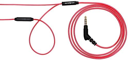 Symphonized ALN 2.0 Premium Genuine Wood Earbuds – Metallic Orange Noise-Isolating In-Ear Headphones with Tangle-Free Cable & Built-in Microphone for Enhanced Audio Compatibility and Immersive Sound Experience