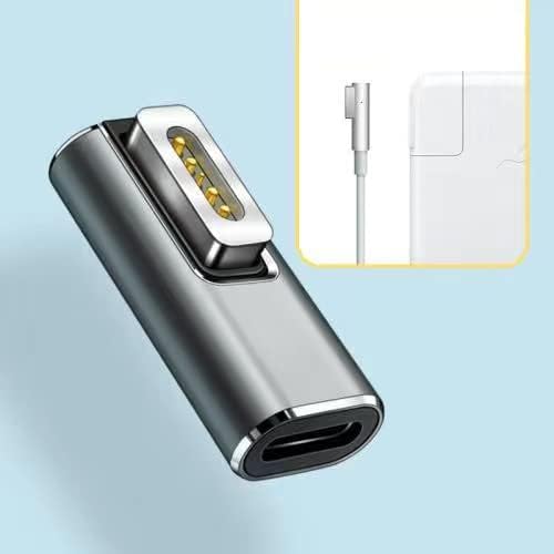 140W PD Quick Charge USB C to Magnetic 3 Adapter, Type-C to Mags 3 Converter with LED Indicator Light for MacBook Pro 2024/2023/2021 (M1/M2/M3, 14/16″), MacBook Air (M2/M3), Silver – Enhanced Compatibility and Speed