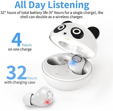 Adorable Kids’ Wireless Earbuds with Bluetooth 5.0 – Waterproof Sport Stereo Earphones for Seamless Connectivity and Enhanced Audio Experience – Perfect for Music, Gaming, and Learning on i Phone/Android – Fun, Durable Design with Noise Reduction and Built-in Mic
