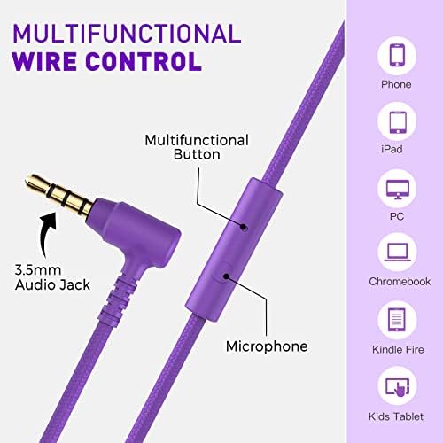 Rockpapa 950 Kids Wired Headphones – Vibrant Black and Green On-Ear Style with Built-in Microphone for Enhanced Online Learning, Foldable for Ultimate Portability, Compatible with Laptops, Tablets, and Chromebooks for Seamless Classroom Engagement and Daily Use