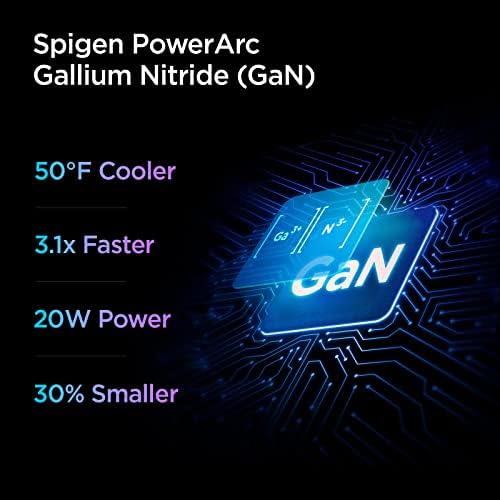 Spigen 40 W Dual USB-C Wall Charger with Ga N Technology – Fast Charging for i Phone 15 Pro Max, Mac Book Air & Galaxy Z Flip 5 | Compact, Foldable Design for On-the-Go Convenience | Dual 30 W Output for Simultaneous Device Charging | Optimal Efficiency & Durability for Modern Tech Users