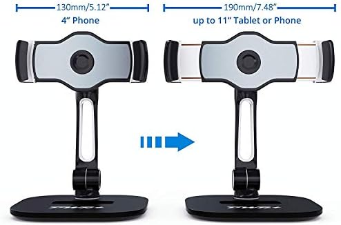 Premium 360-Degree Swivel Tablet and Phone Stand – Adjustable Holder for 4 to 11-Inch Devices Like i Pads and Samsung Galaxy – Ideal for Kitchen, Office, and Bedroom Use – Boost Productivity with Hands-Free Operation and Optimal Viewing Angles – Lightweight, Sturdy Design with Non-Slip Pads for Enhanced Stability and Scratch Resistance – Transform Your Device Experience and Maximize Multitasking Efficiency