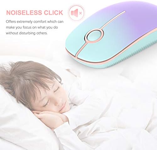 Sleek Vssoplor Wireless Mouse – Ultra-Slim Silent Optical Companion for Laptops & PCs | 2.4 GHz Nano Receiver, Perfect for Quiet Workspaces & Travel | Enhanced Compatibility for Windows, Mac & Linux