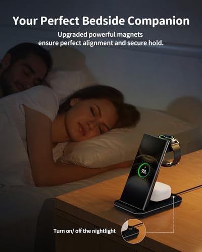 Revolutionize Your Charging Routine with the Joy Geek 3-in-1 Wireless Charger Station for Samsung Devices – Fast Charging Dock for Galaxy Watch7 Pro/4/3/Active2/1, S24/S23 Ultra/S22/S21/S20/Note 20, Z Fold & Flip, and Buds 3 Pro – Enhanced Compatibility, Sleek Design, and Built-in Safety Features for Efficient Power Management