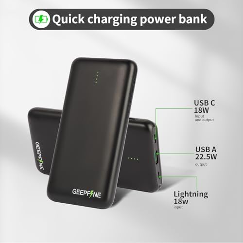 GEEPFINE 10,000 m Ah Portable Charger for Heated Vests – Fast Charging 5 V 2 A/3 A Battery Pack for Ultimate Warmth and Compatibility – Essential Accessory for Outdoor Adventures and Winter Activities