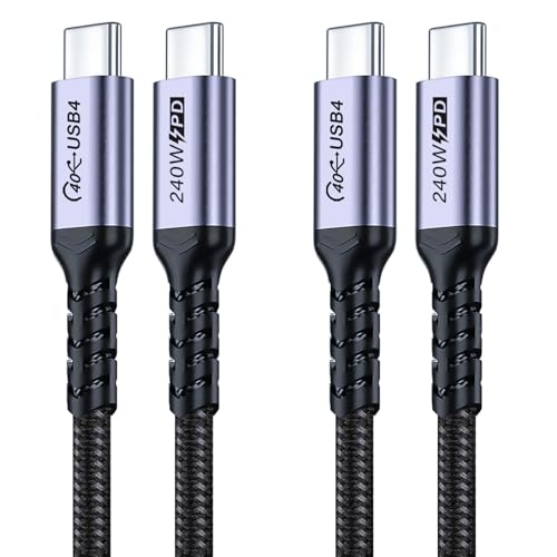 10 FT USB C 3.1 Gen 2 Cable – 2 Pack for High Speed 10 Gbps Data Transfer & 100 W Fast Charging, 4 K 60 Hz Video Output Compatible with Mac Book Pro, Galaxy S21, Thunderbolt 3 – Ultimate Connectivity Solution for Power Users