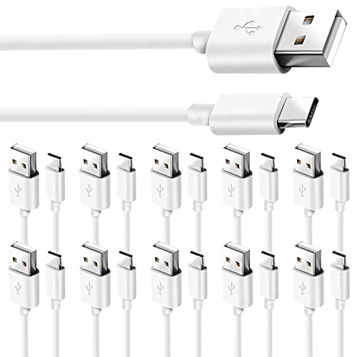 10-Pack USB Type-C Cables 3.3 ft – High-Speed Charging & Data Transfer for Android Devices – Perfectly Compatible with Galaxy S20, S21 Ultra, Note 10, Pixel & More – Durable Quick Charge Cords for Home, Office & Travel – Lightning-Fast 480 Mbps Data Rates & Long-Lasting Performance