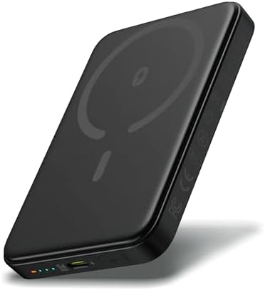 Ultra-Slim Magnetic Power Bank – 5000 m Ah Wireless Charger for i Phone 16 Series with 20 W Fast Charging and USB-C Cable, Stylish Purple Design for Effortless Portability and Enhanced Compatibility